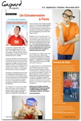 Nouvel article dans Gaspard Magazine de septembre 2014